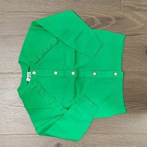 Janie and Jack Girls Green Cardigan